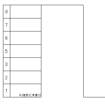 第2タナカパーキングの駐車配置図