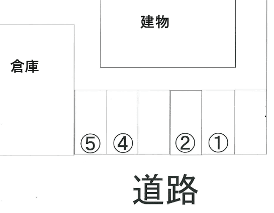 羽中田駐車場の駐車配置図