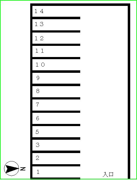 174高杉町駐車場の駐車配置図
