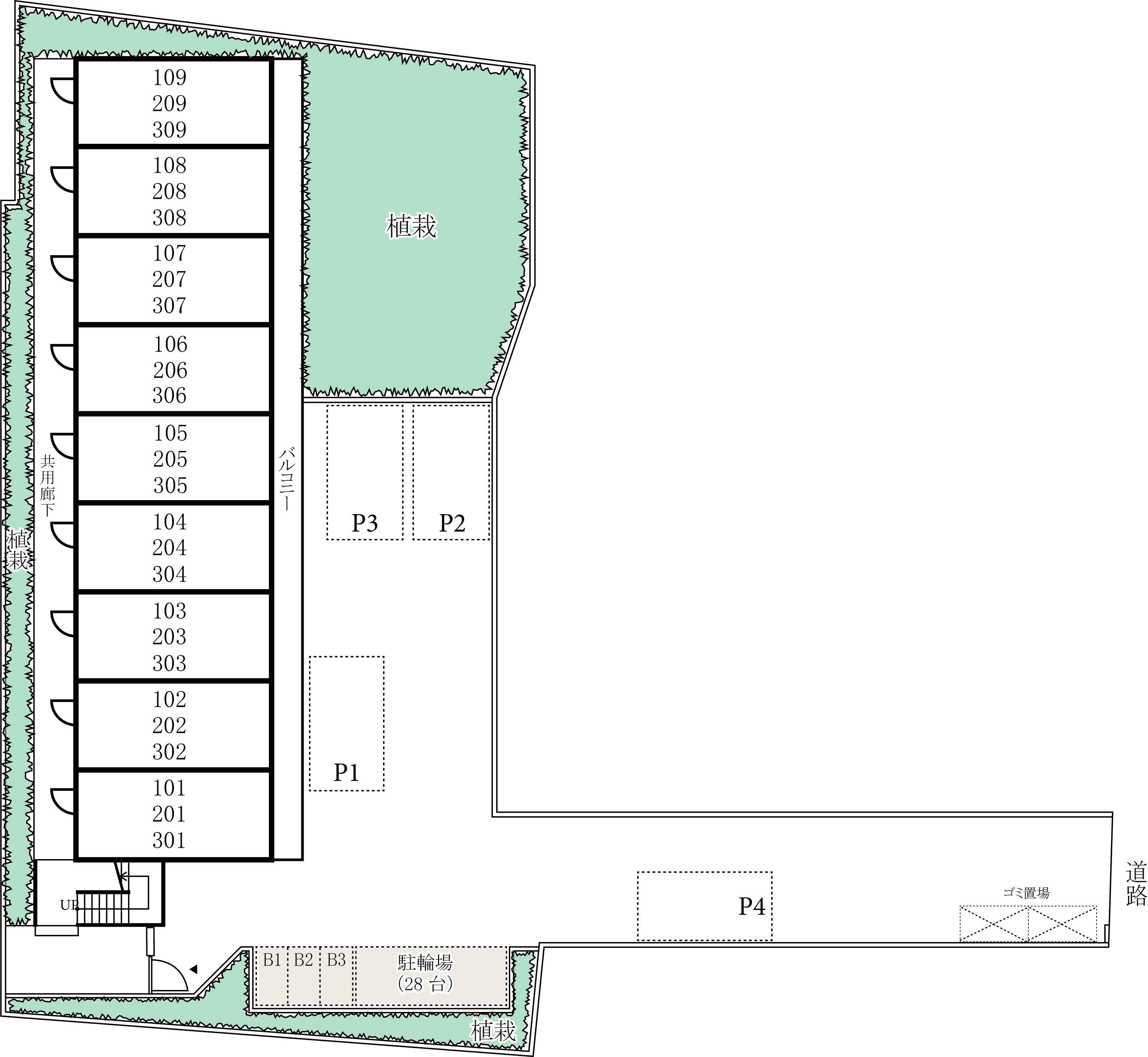 リブリ・オドゥールの駐車配置図