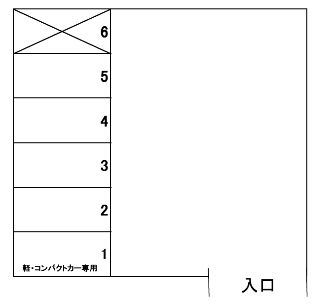 筑紫若江パーキングの駐車配置図