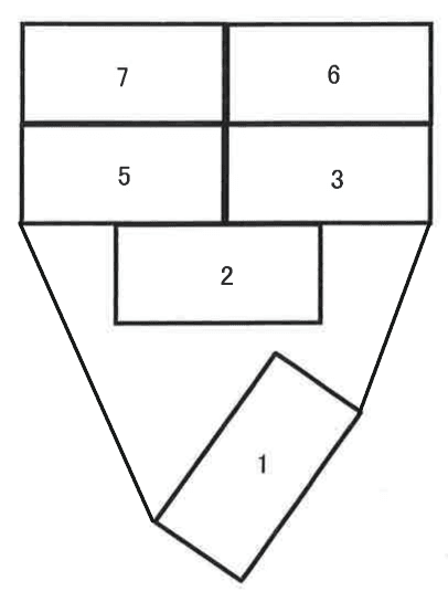 広沢の池前駐車場の駐車配置図