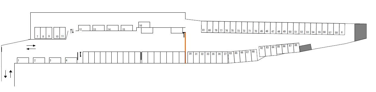 ラクピーライト和田山駅の駐車配置図