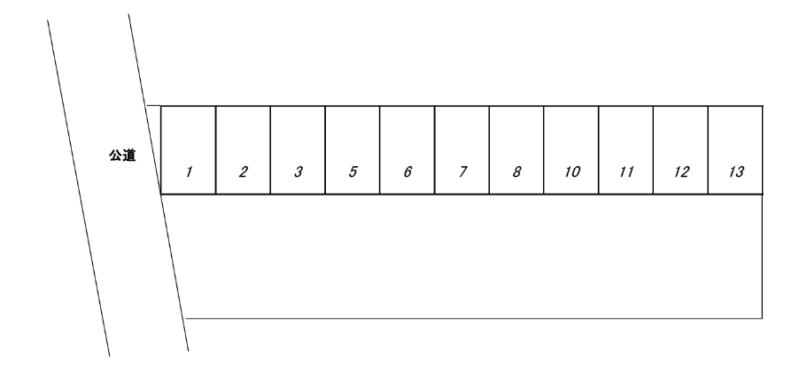 可児駅西駐車場の駐車配置図