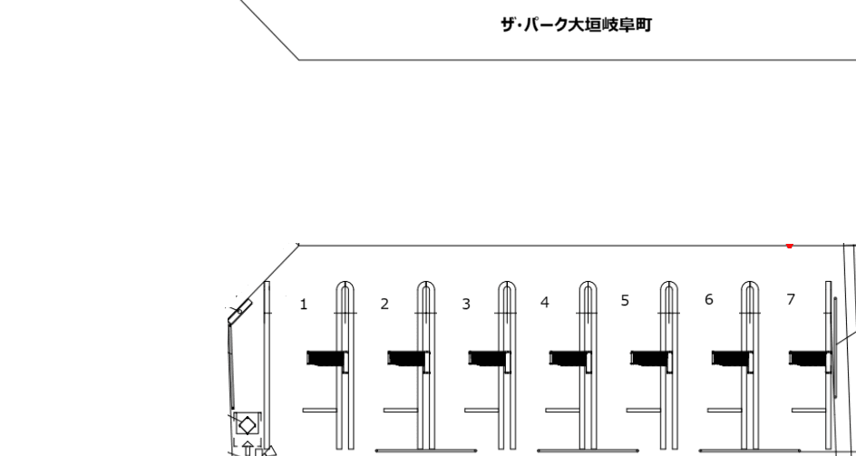 ザ・パーク大垣岐阜町の駐車配置図