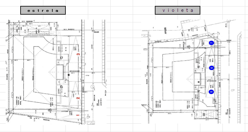 estrela/violetaの駐車配置図