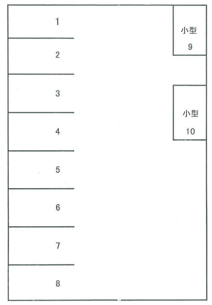青山津村駐車場の駐車配置図