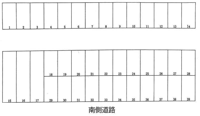 飾磨駅前パーキングの駐車配置図