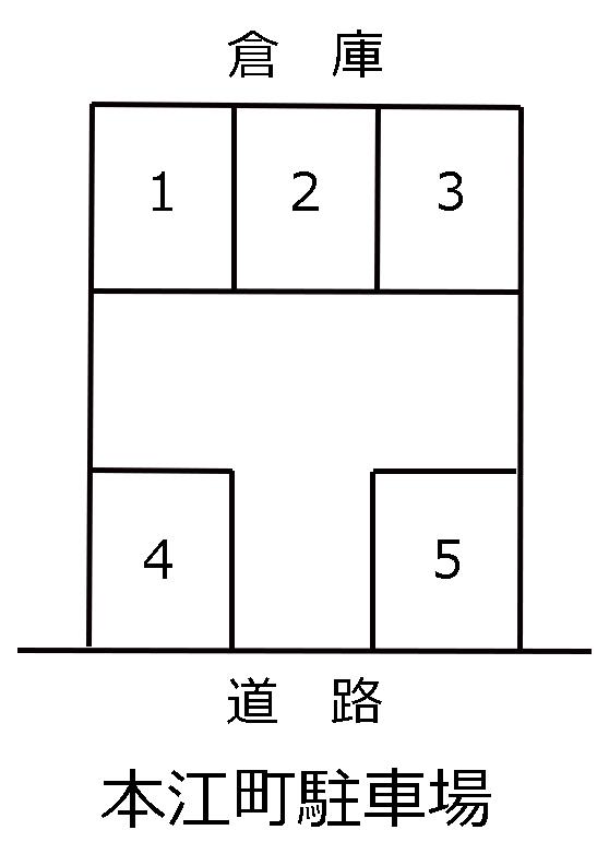 本江町駐車場の駐車配置図