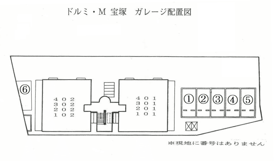 ドルミM宝塚の駐車配置図