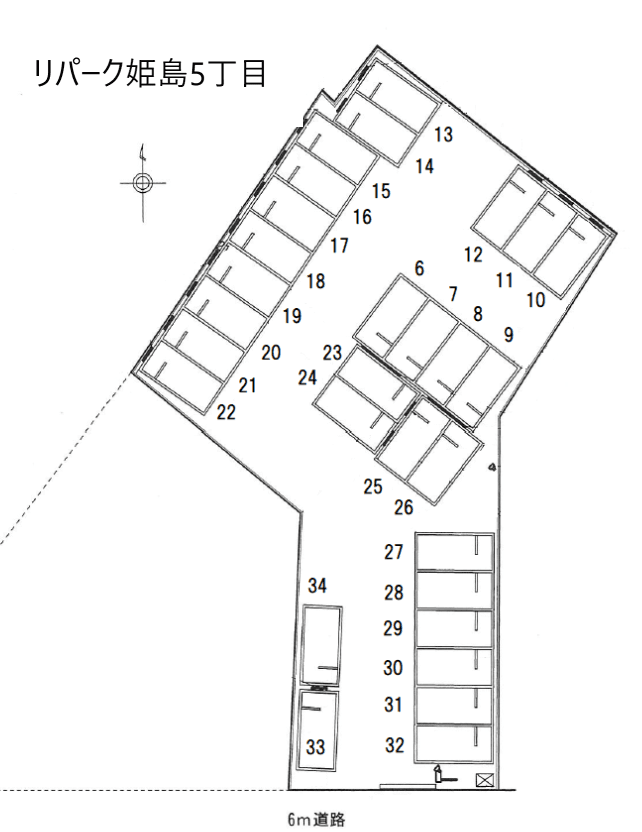 姫島5丁目の駐車配置図