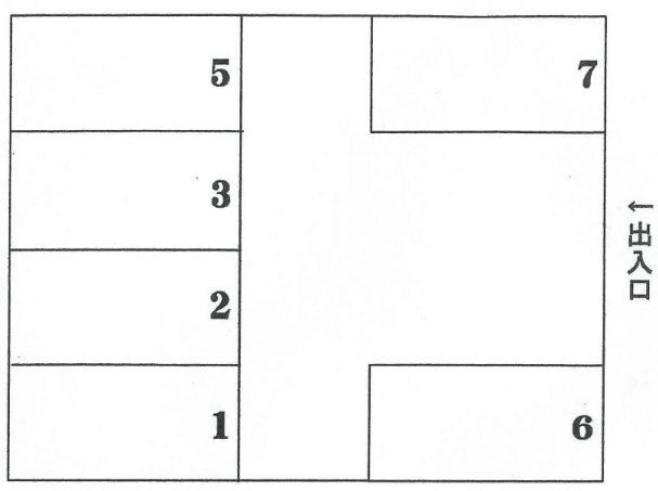 セントラルパーキングの駐車配置図