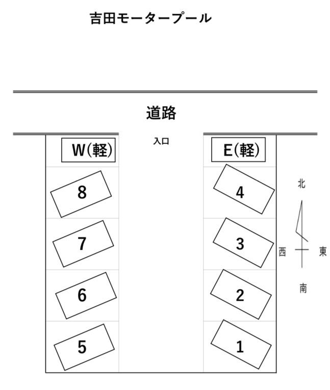 吉田モータープールの駐車配置図