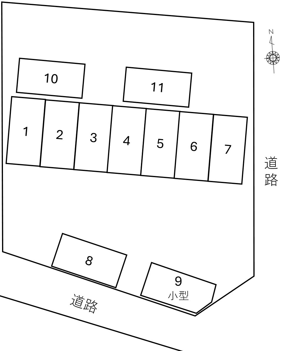 SパークNo45(梅林5丁目)の駐車配置図