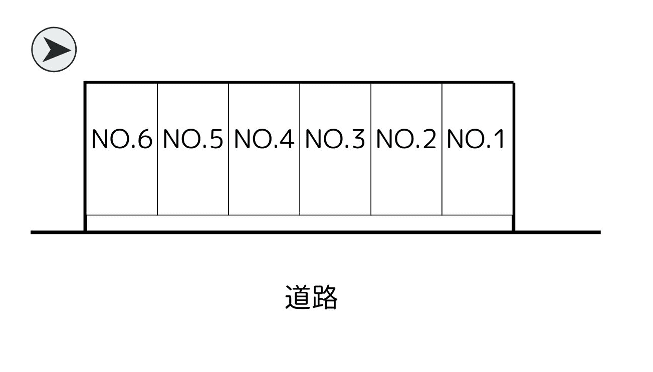 第3花園湯駐車場の駐車配置図