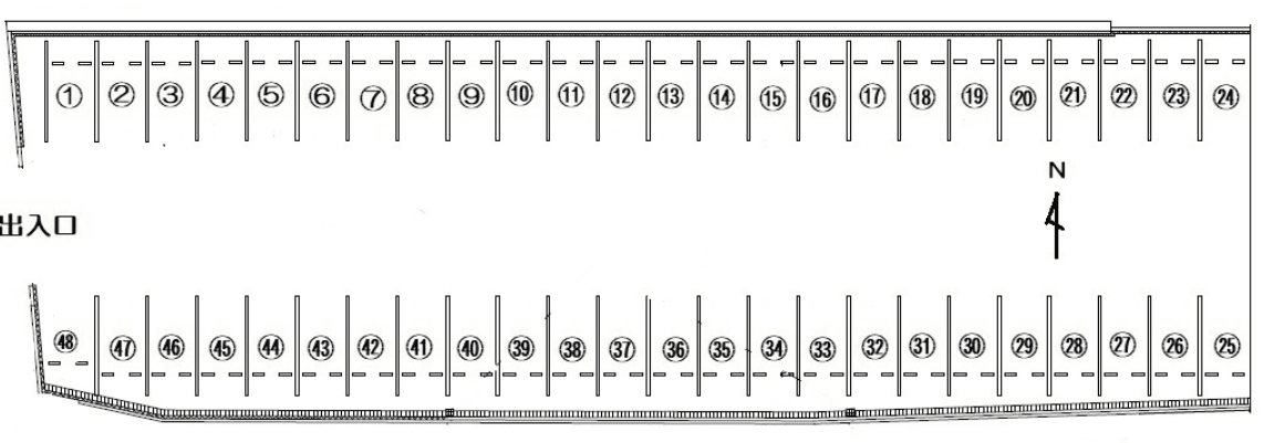 幸町月極駐車場の駐車配置図
