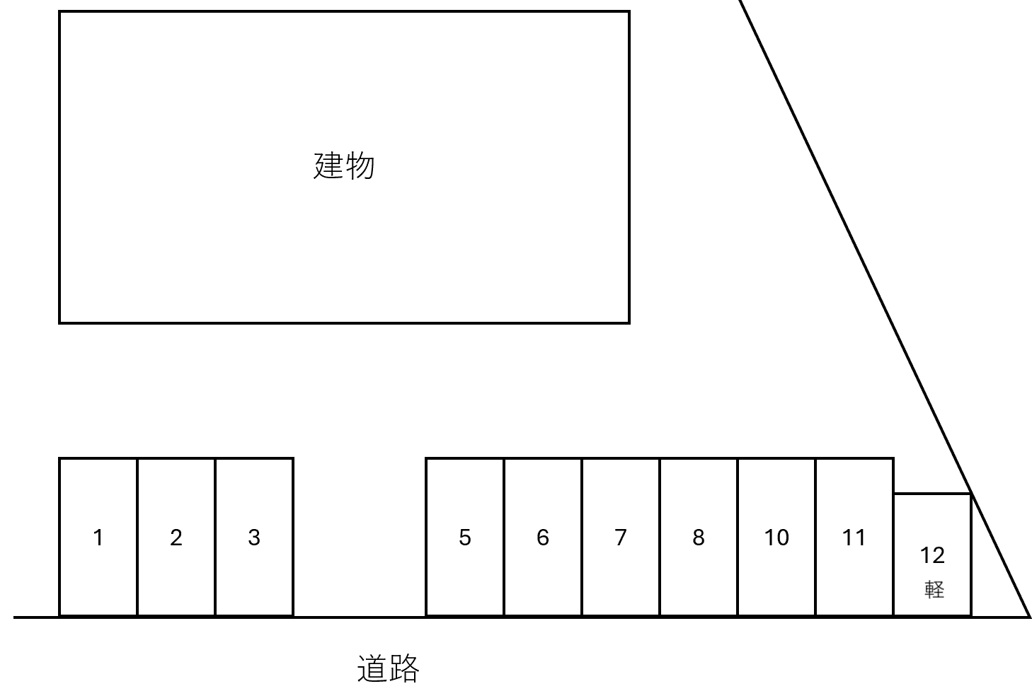 グリーンビュー駐車場の駐車配置図