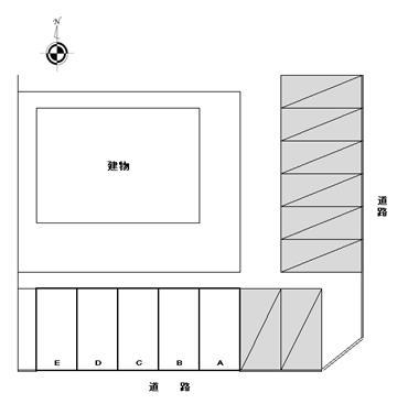 岡本第3パーキングの駐車配置図