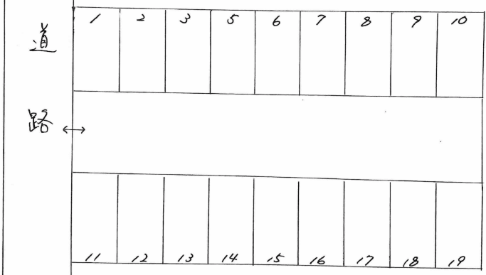 共和町2丁目4番13駐車場の駐車配置図