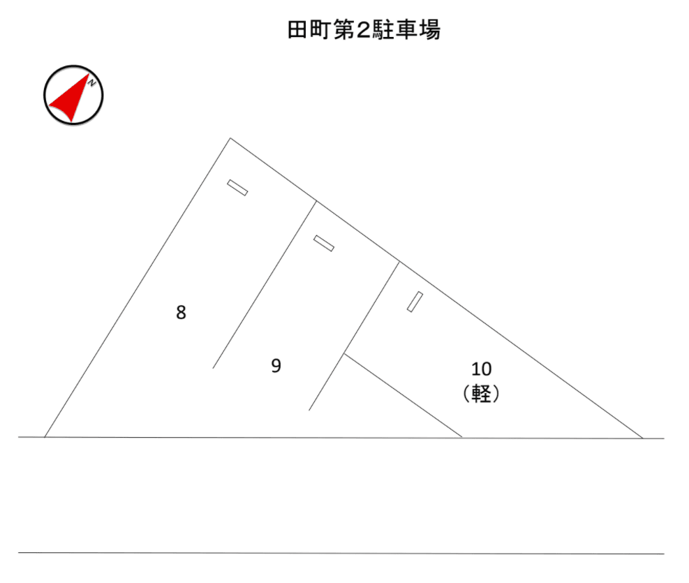 田町第2駐車場の駐車配置図