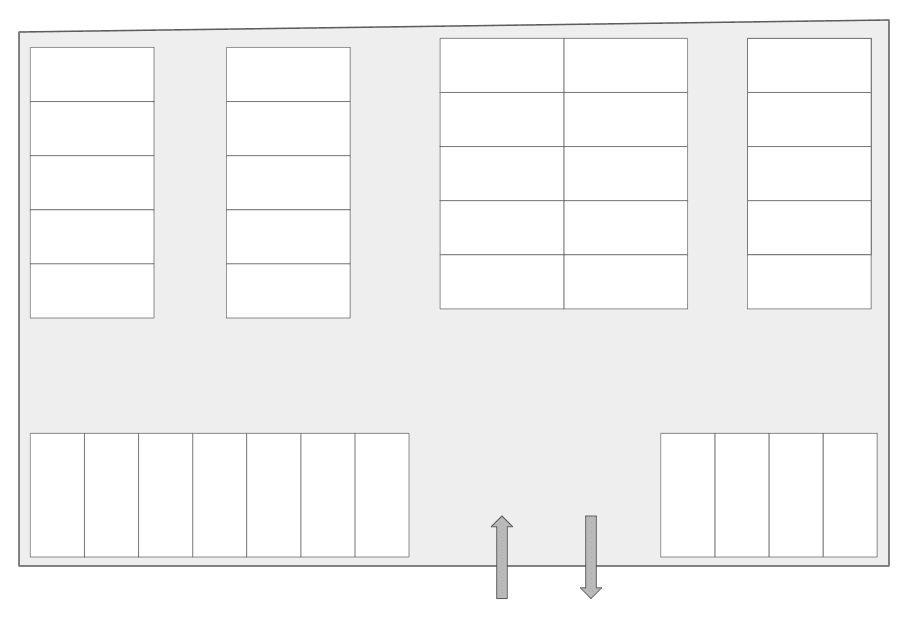 背戸口第2駐車場の駐車配置図