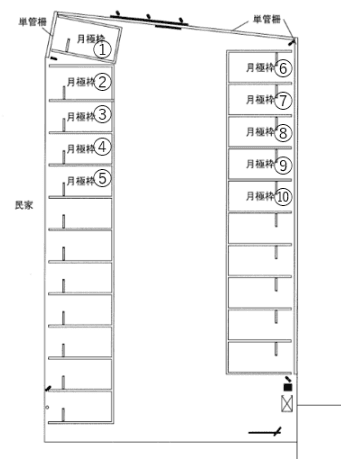 福崎駅前の駐車配置図