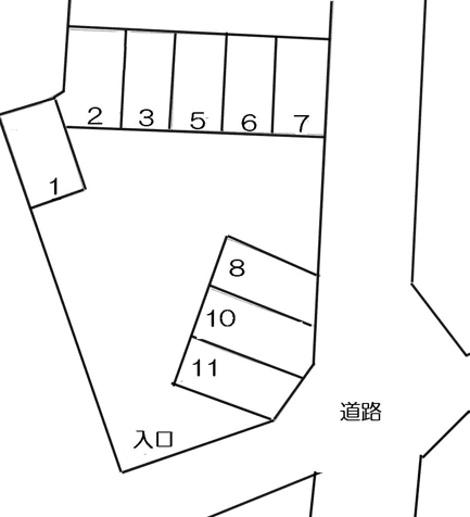 奥津第3駐車場の駐車配置図