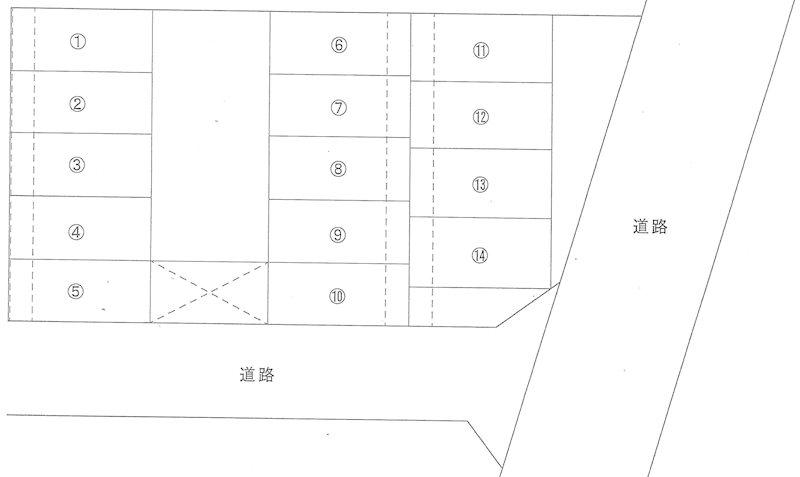 パルク・シコダ駐車場の駐車配置図
