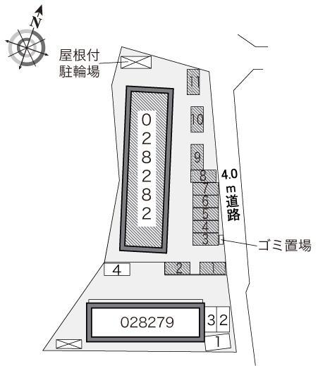 庄五郎 壱番館(28282)の駐車配置図