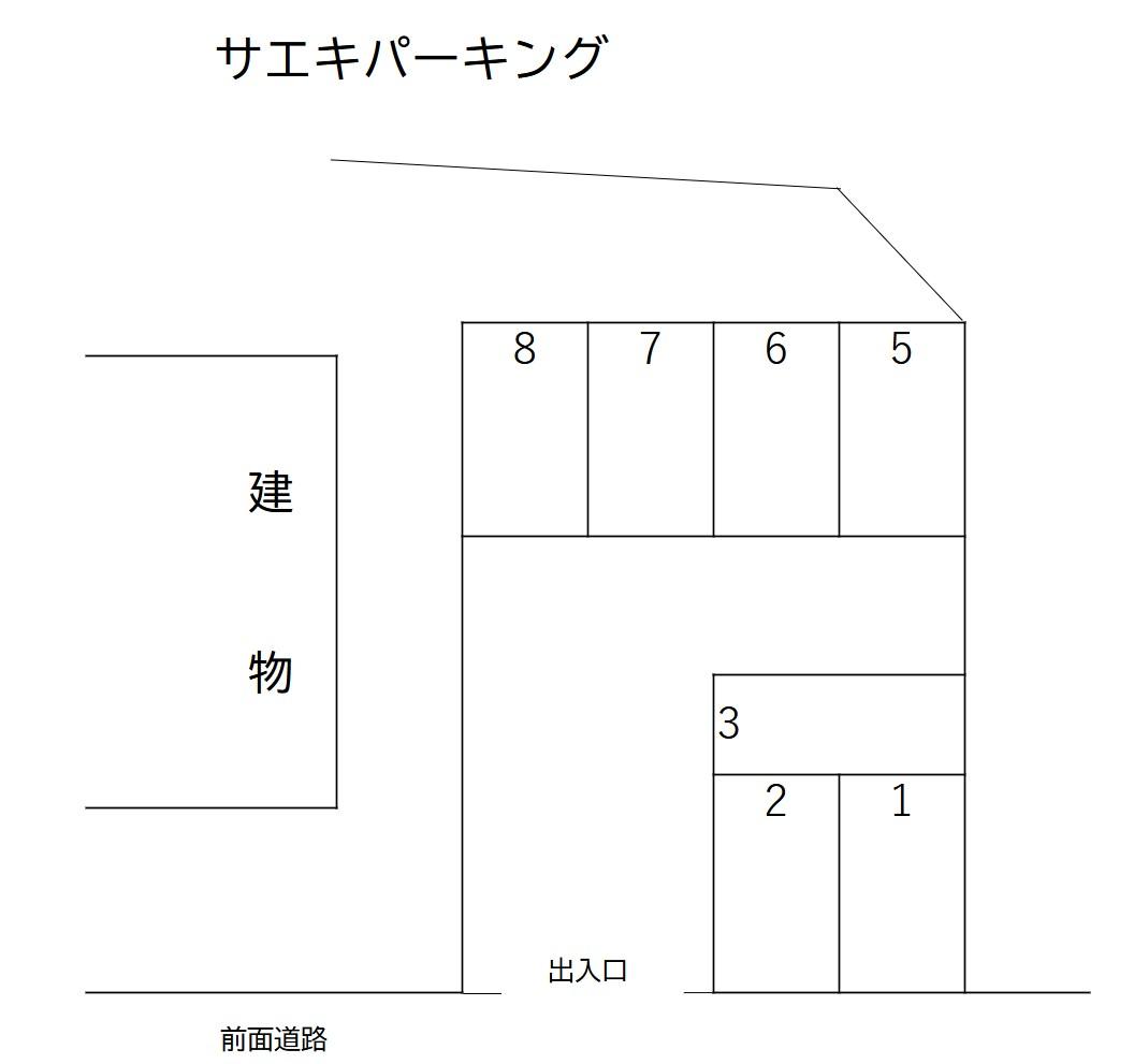 サエキパーキングの駐車配置図