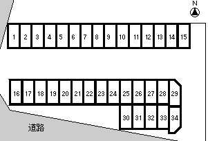 松波165パーキングの駐車配置図