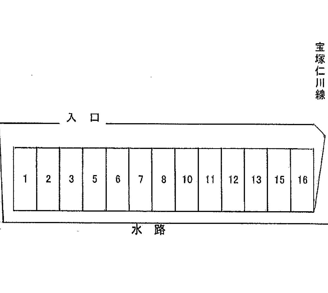 高司1丁目駐車場の駐車配置図