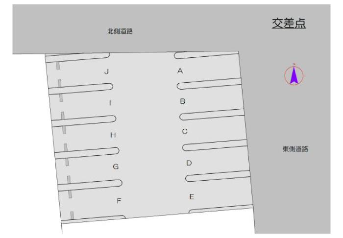 和歌山市太田(W-134)の駐車配置図