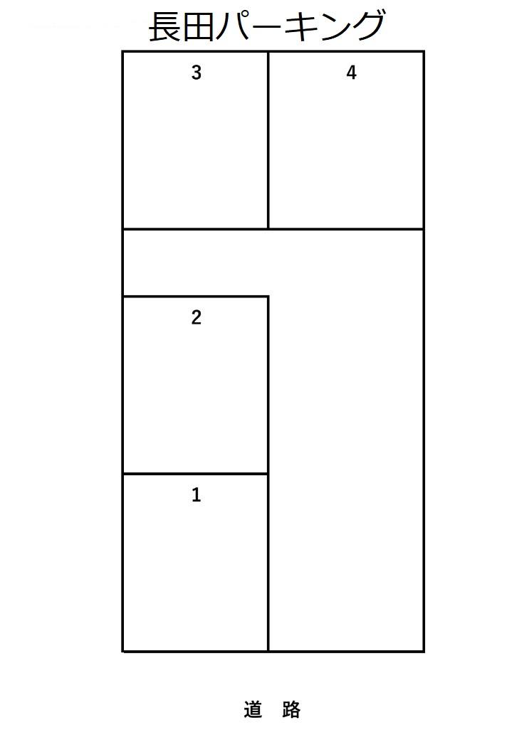 長田パーキングの駐車配置図