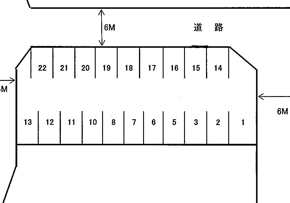 重本駐車場の駐車配置図