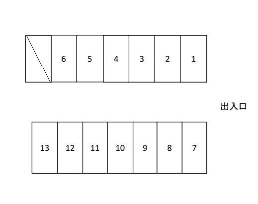 小澤第一駐車場の駐車配置図
