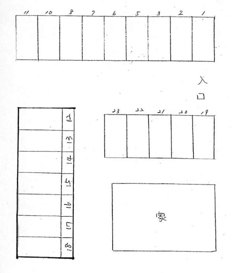 松戸西志津駐車場の駐車配置図