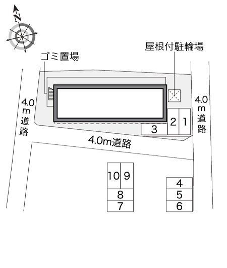 上山(20148) 敷地外駐車場の駐車配置図