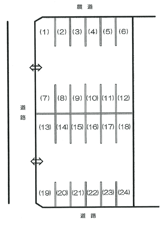 サンライズパーキングの駐車配置図