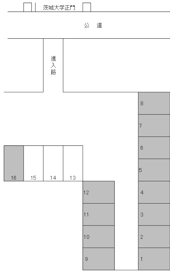 内藤駐車場の駐車配置図