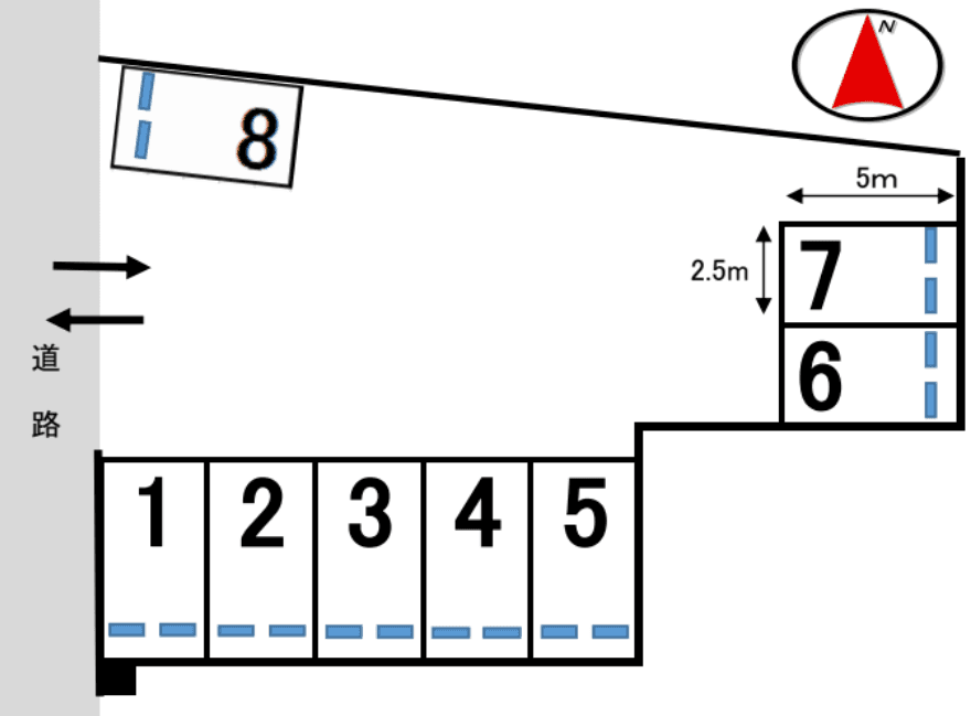 新家1丁目駐車場の駐車配置図