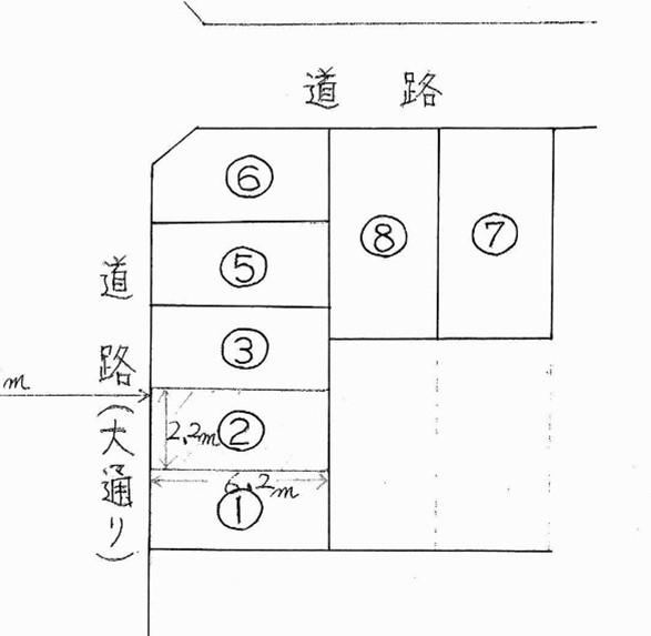 森本駐車場(元町)の駐車配置図