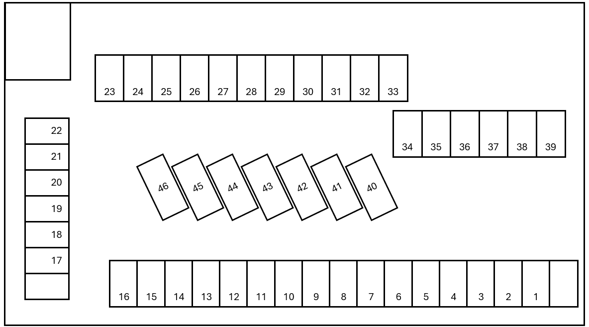 ルレーブ駐車場の駐車配置図