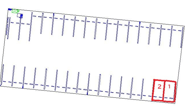 藤代駅前第4の駐車配置図