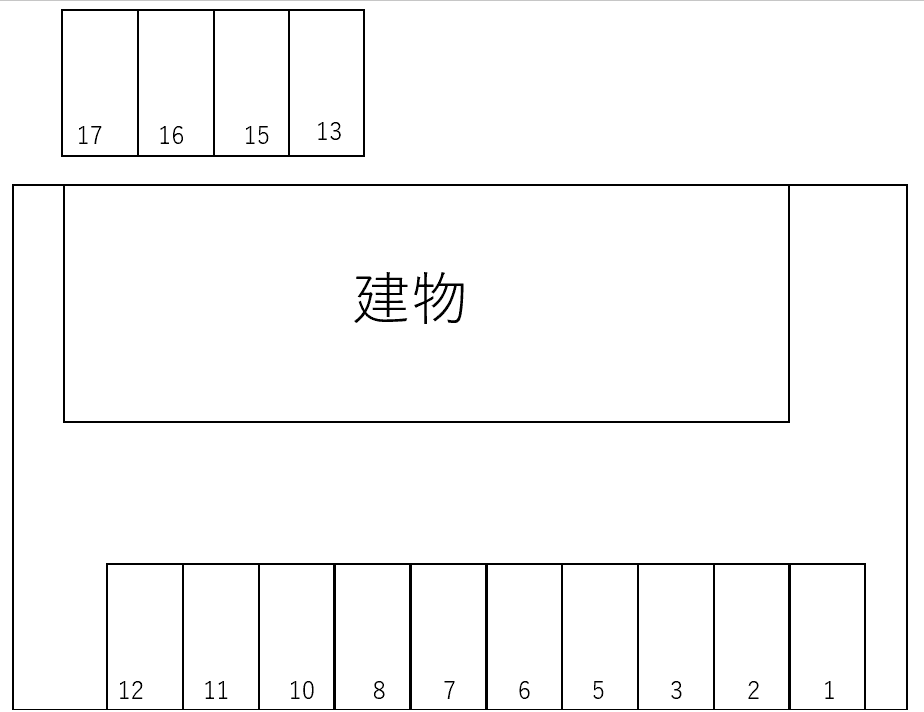 アルトピアーノ別駐車場の駐車配置図