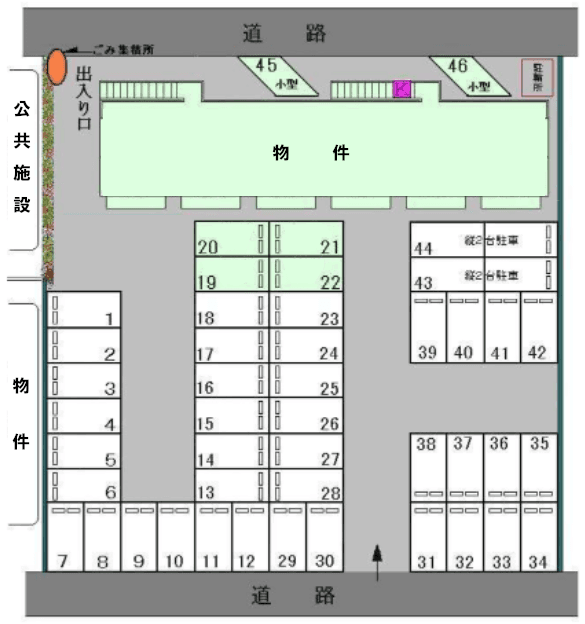鈴木ミオヤパーキングの駐車配置図