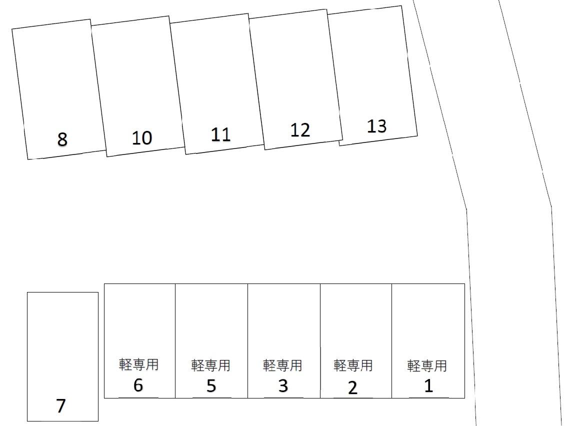 ひかりパーキングの駐車配置図