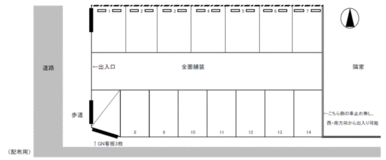 高塚町 KT27 駐車場の駐車配置図