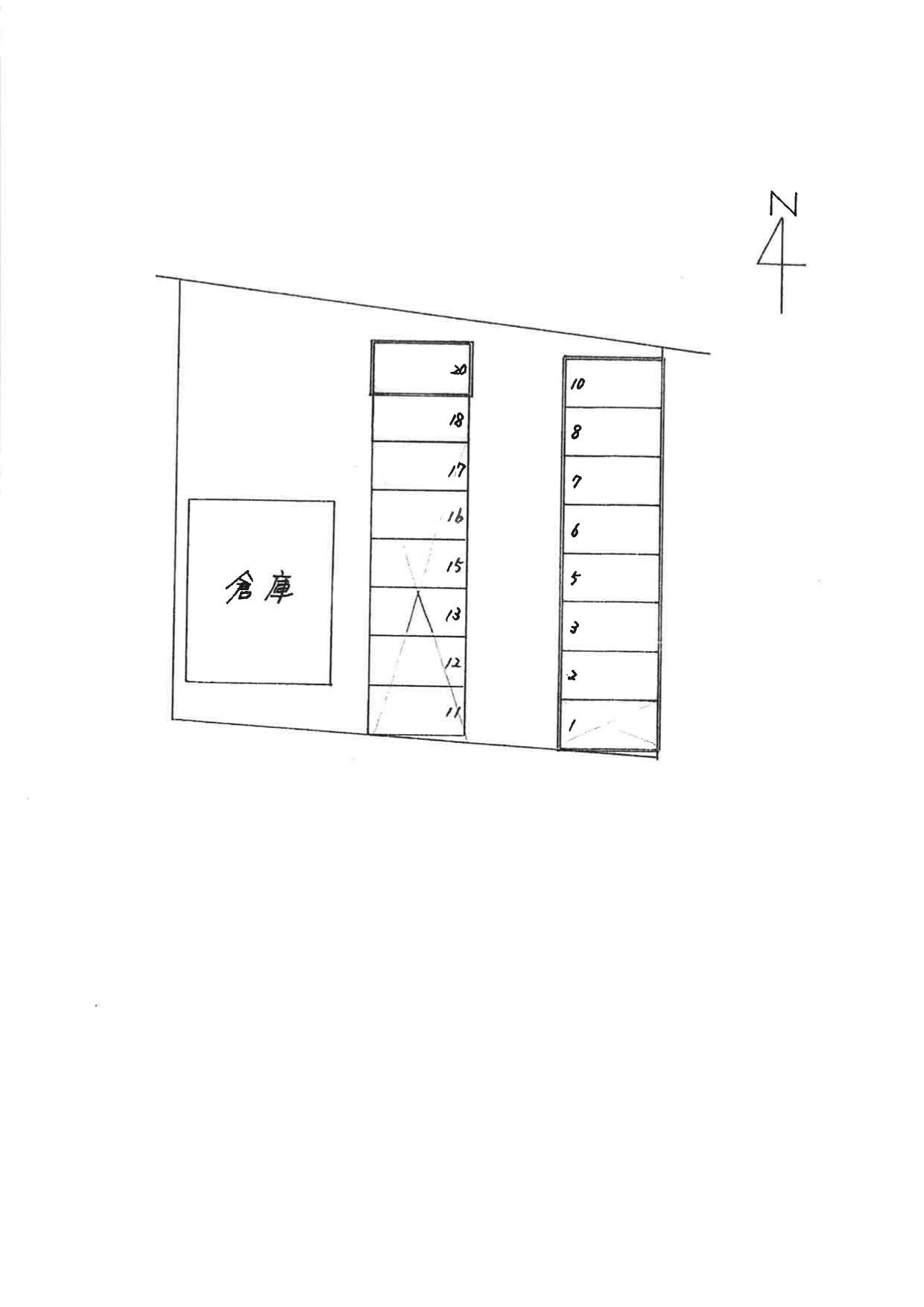 69981カメラート別契約駐車場の駐車配置図