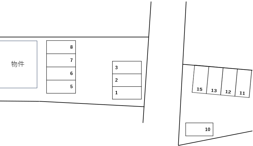 ブリーズヒル石井の駐車配置図